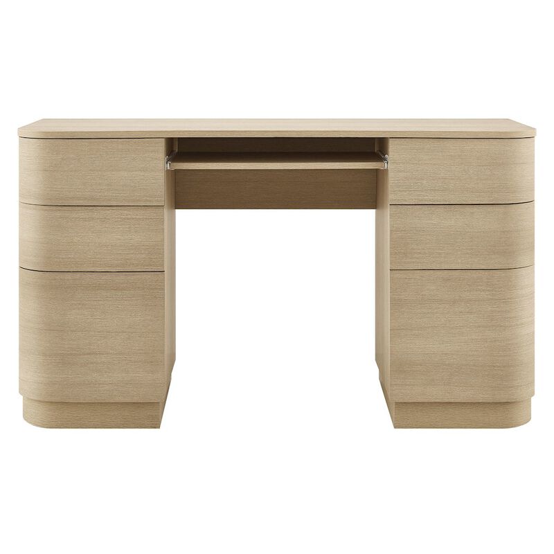 Mirae 55" 6-Drawer Curved Office Desk image number 3