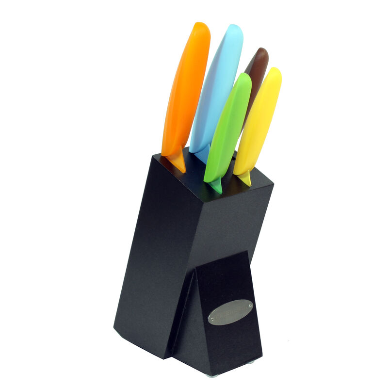 Oceanstar 6-Piece Non-Stick Coating knife set with Block