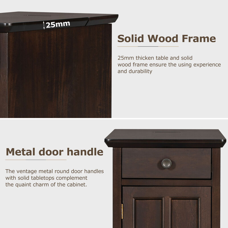 Merax Classic Multifunctional End Table with USB Ports