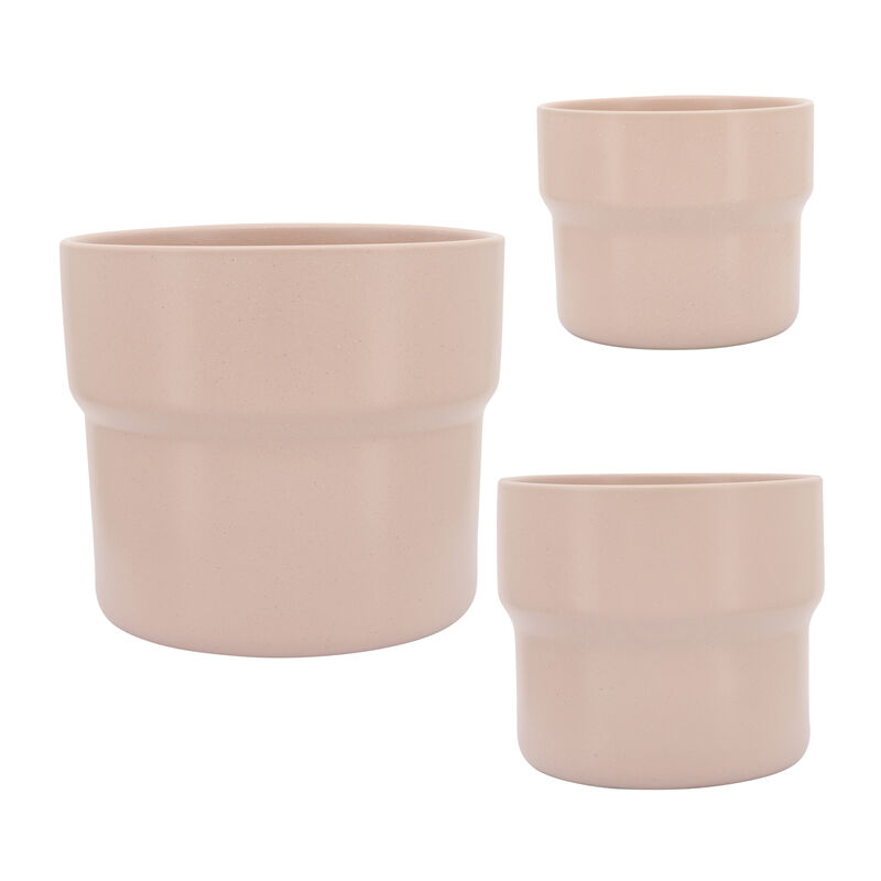 S/3 Mushroom Planters, Blush image number 0