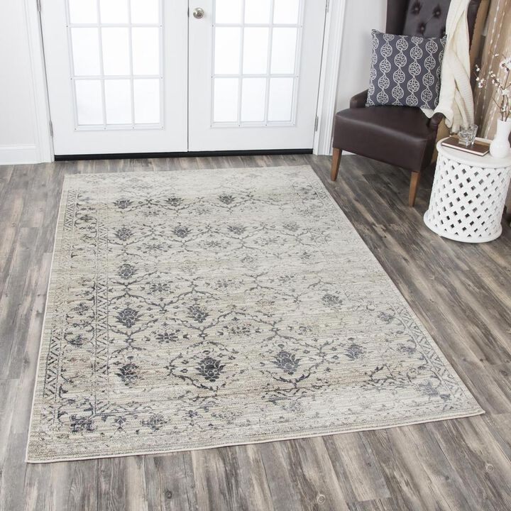 Power Loomed Cut Pile Polypropylene Rug, 5'3" x 7'6"