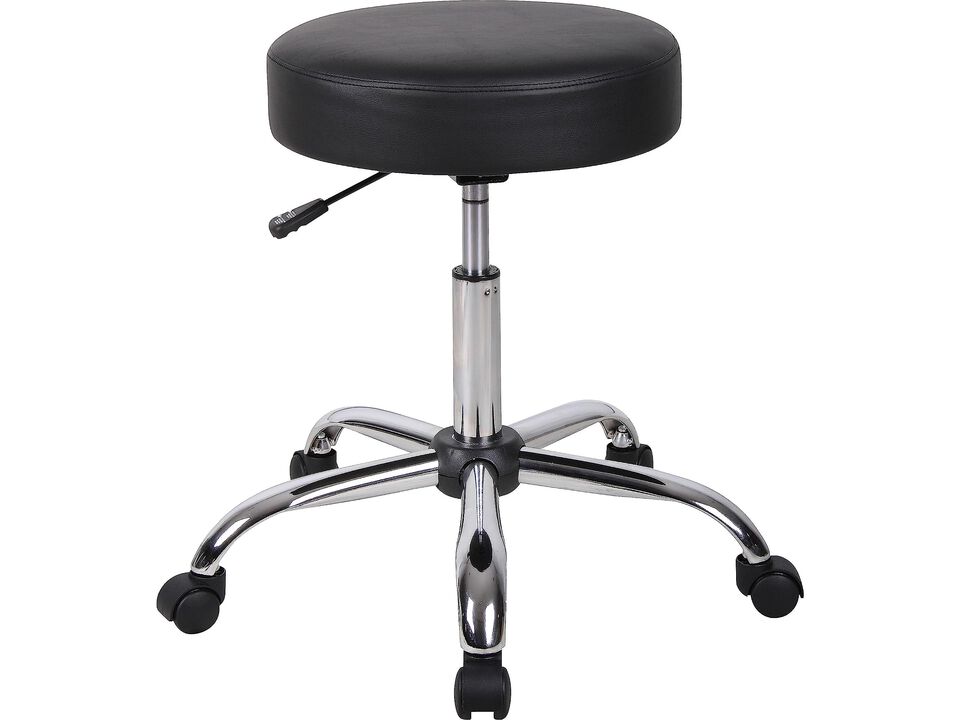 Boss Be Well Armless Medical Spa Professional Stool, Black (B240-BK)