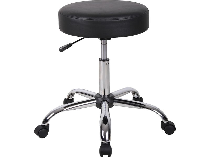 Boss Be Well Armless Medical Spa Professional Stool, Black (B240-BK)