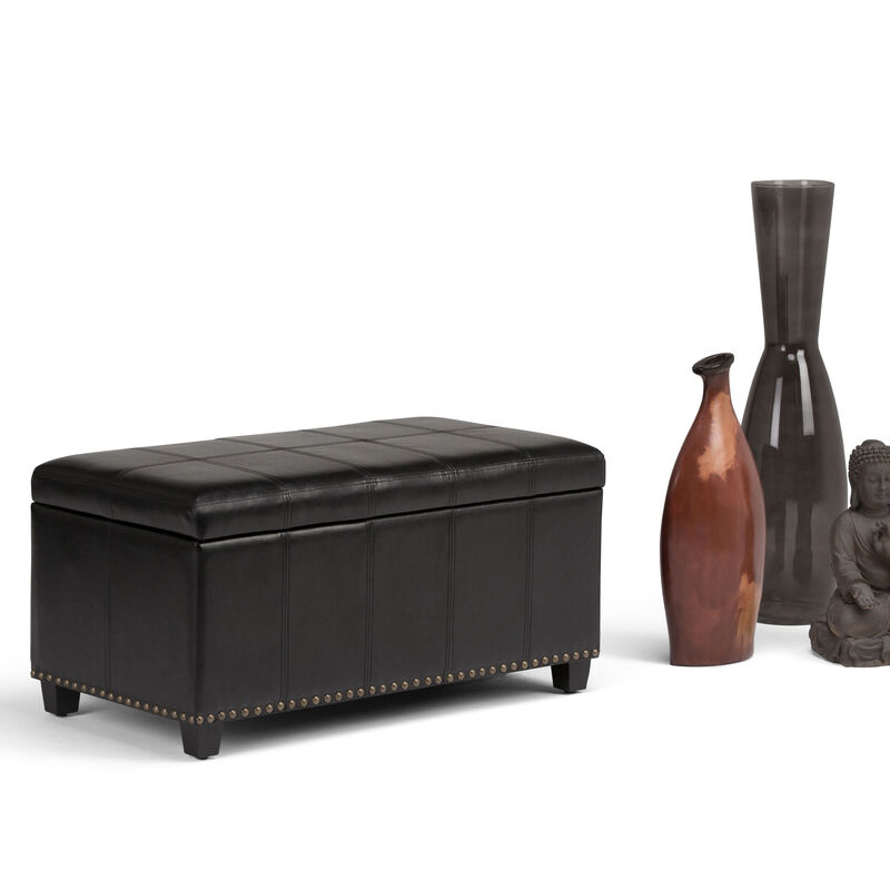 Simpli Home Amelia Storage Ottoman Bench image number 2
