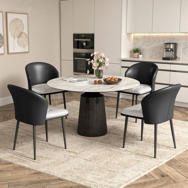 Modern PU Leather Dining Chair Set of 4