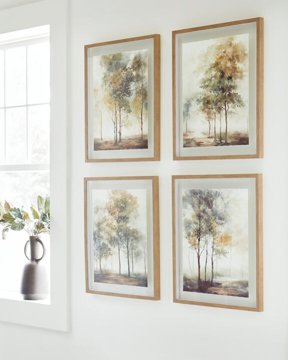 Bryneford Countryside Trees Wall Art (Set of 4)