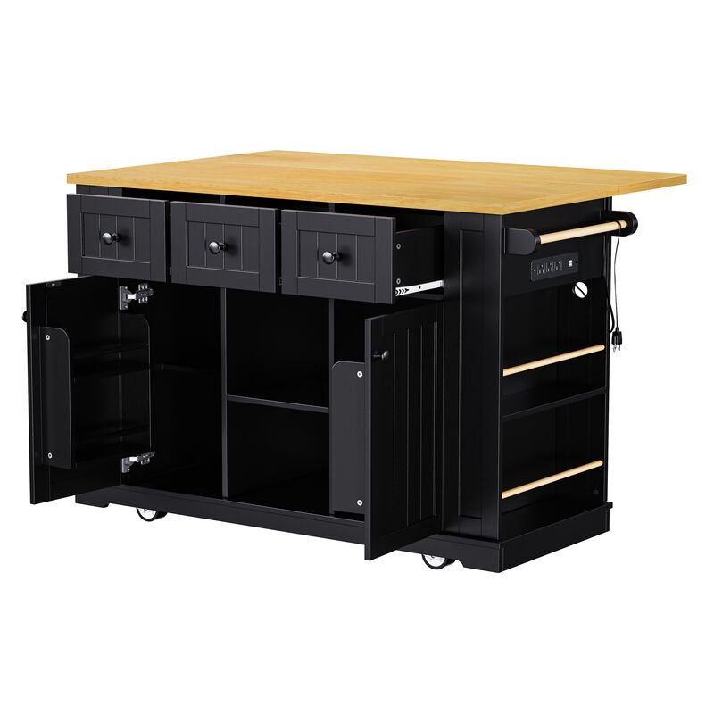 Merax Kitchen Island with Drop Leaf