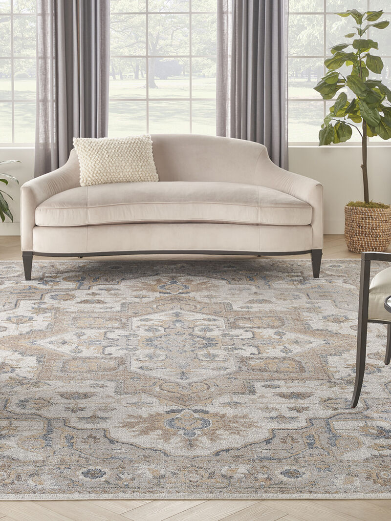 Astra Machine Washable ASW12 Silver/Gray 3'3" x 5' Rug