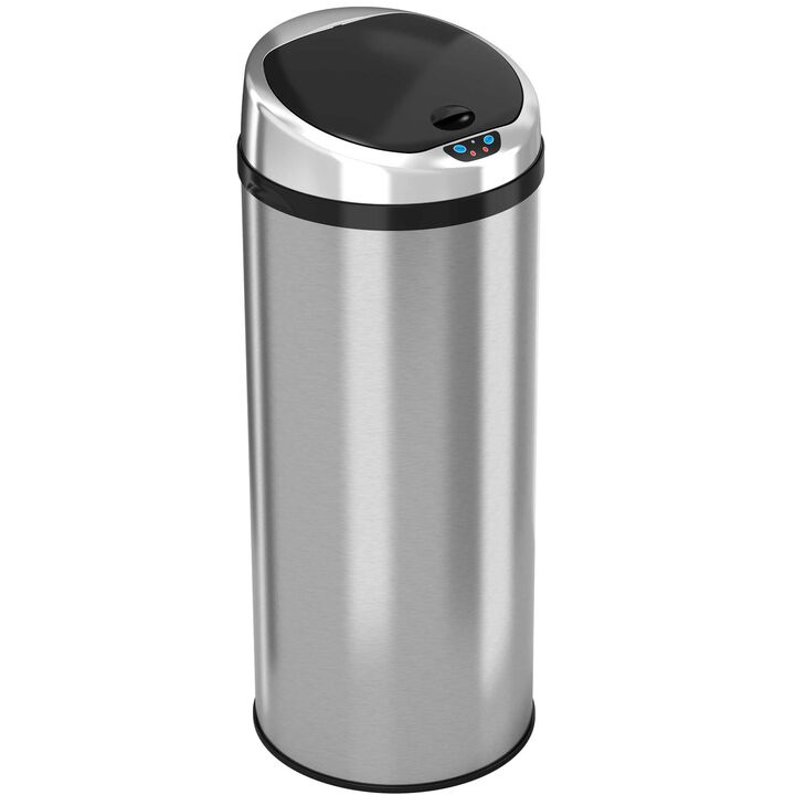 iTouchless 13 Gallon Round Sensor Trash Can