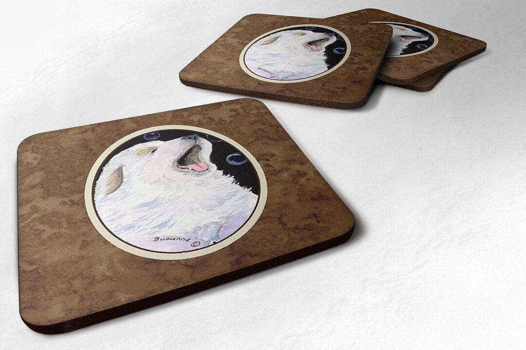 Caroline's Treasures SS8942FC Great Pyrenees Foam Coasters (Set of 4), 3.5 H x 3.5 W, Multicolor