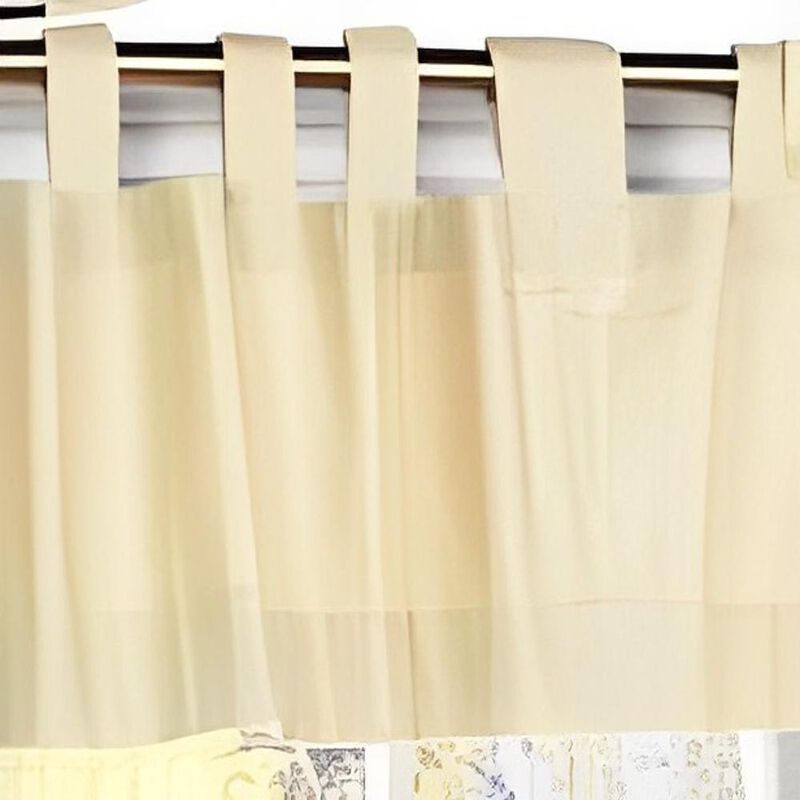 Commonwealth Thermalogic Weather Insulated Cotton Fabric Tab Valance - 40"x15" - Natural