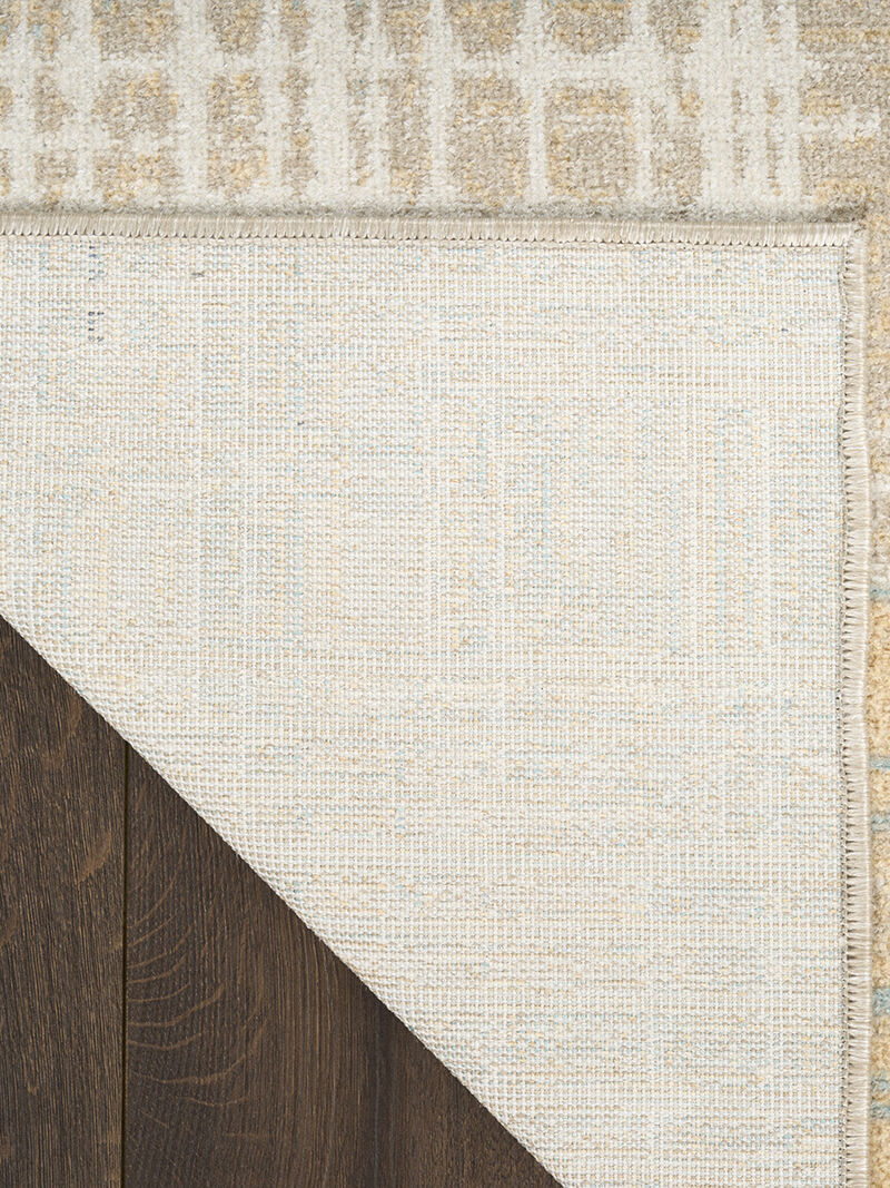 Washable Decor WSD07 Beige/Blue 2' x 6' Rug