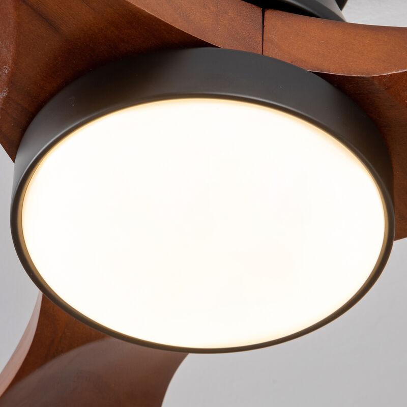 42" Flush Mount Ceiling Fan with Dimmable 3-Color LED, Reversible DC Motor image number 6