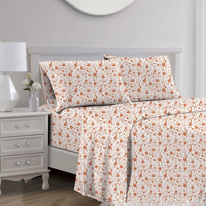 RT Designers Collection Lucy 1000 Thread Count CVC Ultra Soft Sheet Set Spice Queen