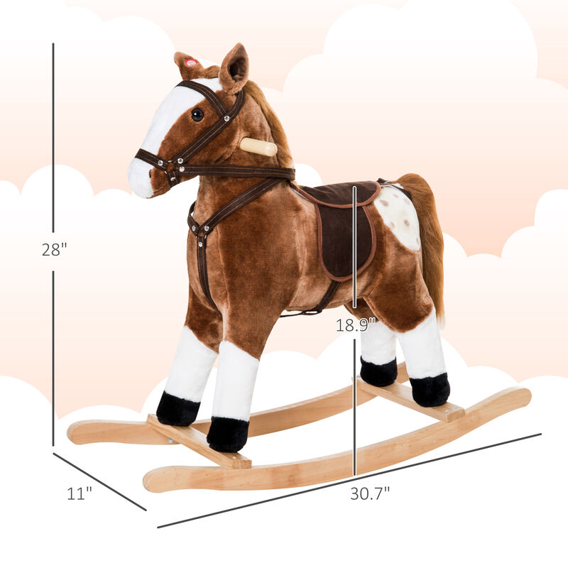 BreeBe Toddler Ride On Plush Pony Rocker image number 2