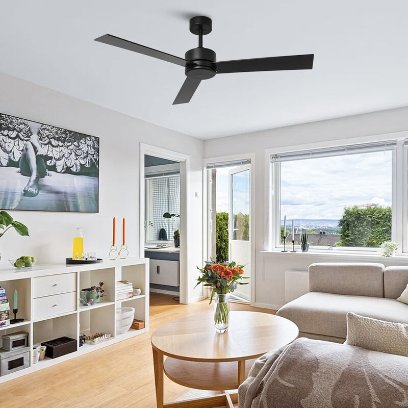 52" Modern 6-Speed DC Ceiling Fan with Remote