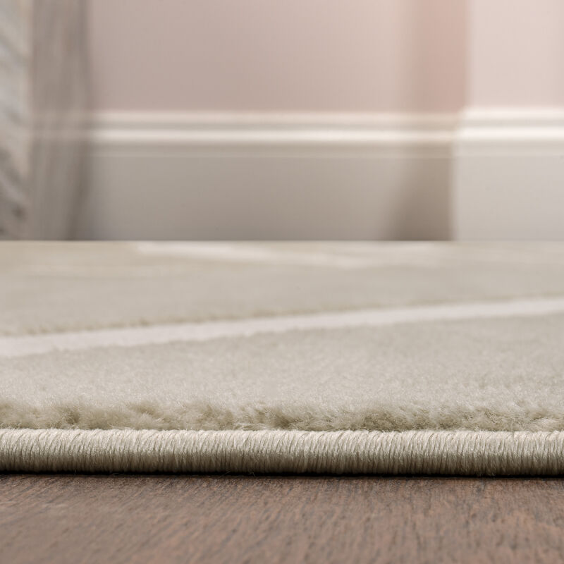 Aelius MidCentury Scandinavian Abstract Sun Two-Tone High-Low Area Rug