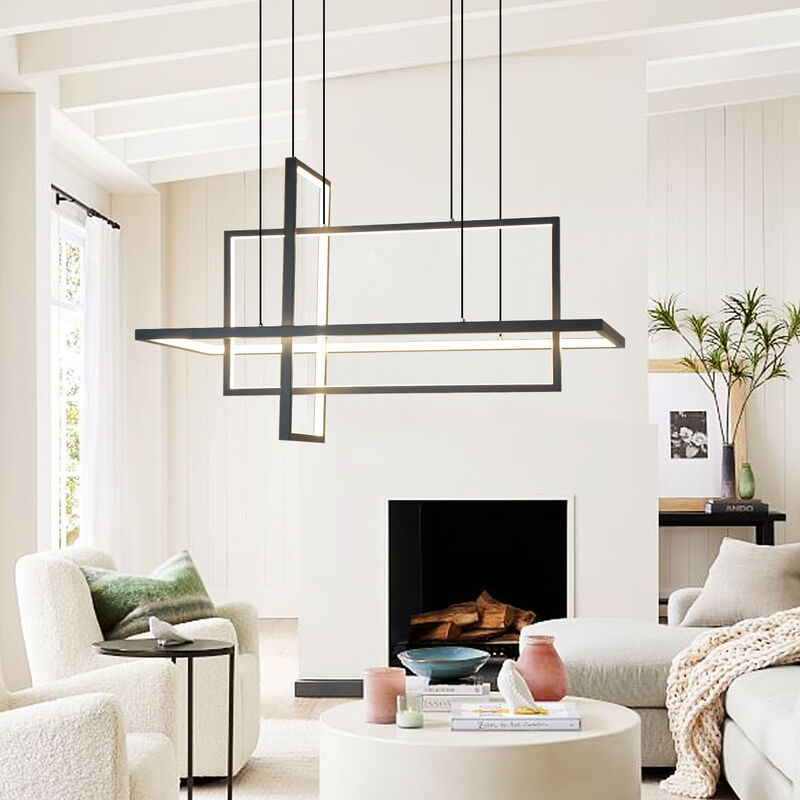 40 Inches LED Chandelier Dining Kitchen Island Pendant Remote Dimmable image number 2