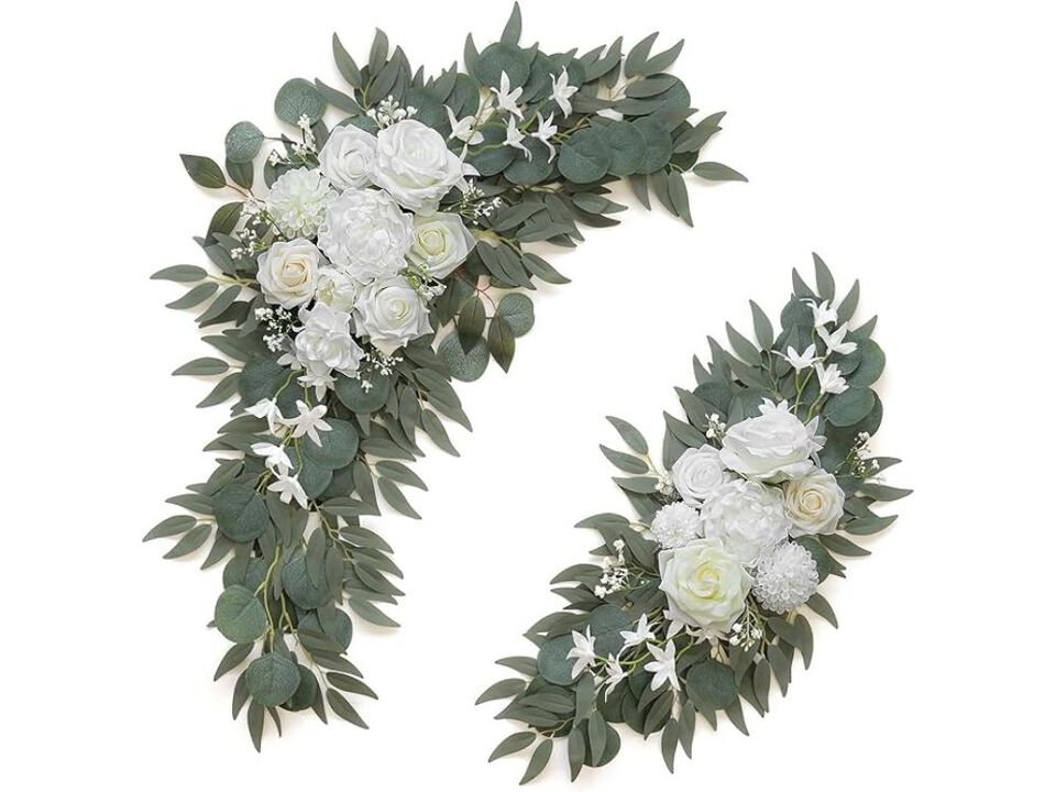 White Artificial Flowers Wedding Centerpiece Decor Flower Swag