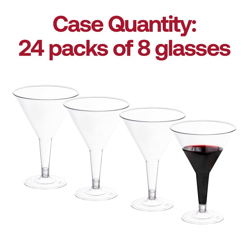 6 oz. Clear Plastic Martini Glasses (192 Glasses) image number 5