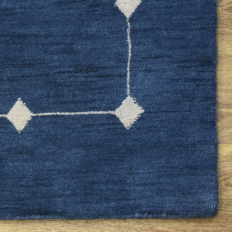 RUGSOTIC CARPETS HAND KNOTTED LOOM WOOL ECO-FRIENDLY AREA RUGS  - Rectangle, Geometric Modern Design, High Pile Thick Handmade Anti Skid Rugs for Living Room (L00532) image number 4