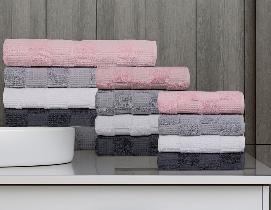 Waffle Terry 16 pcs Turkish Towels Set