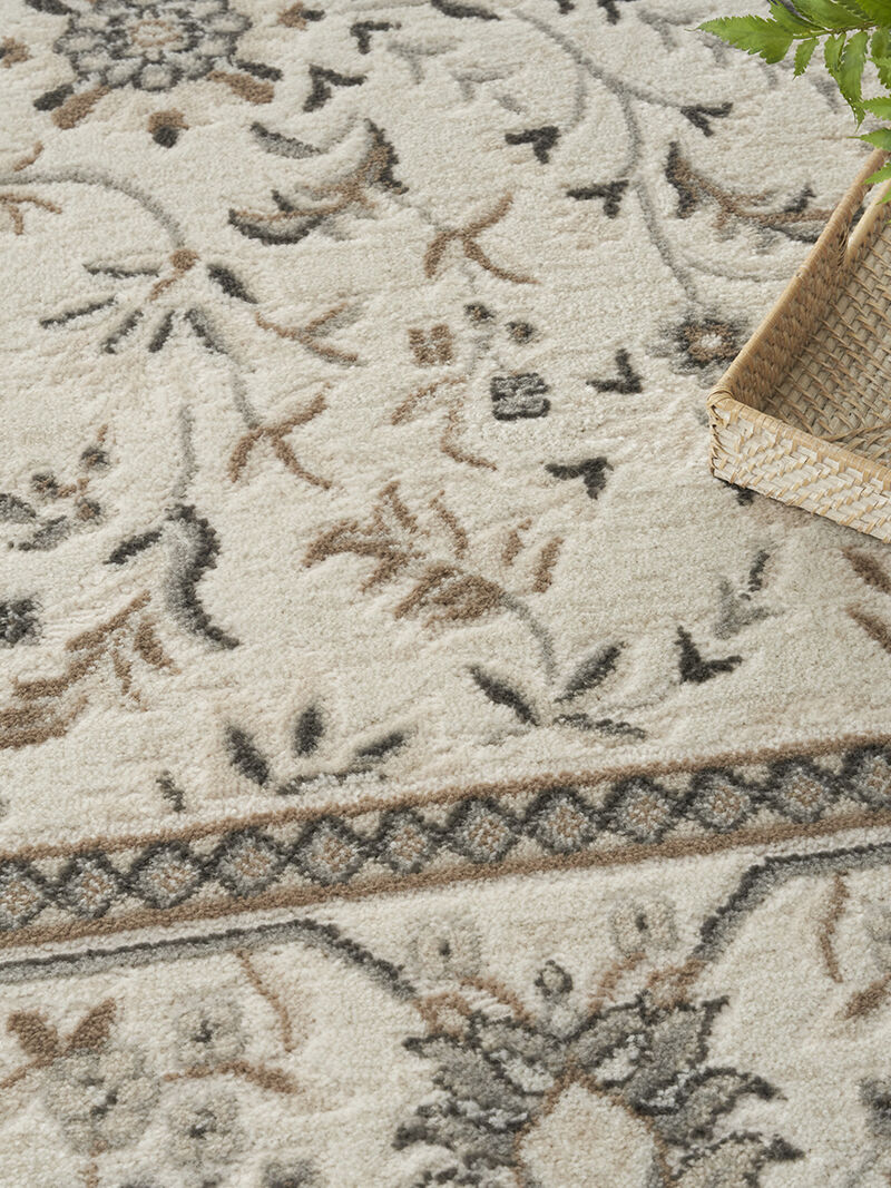 Serenity Home SRH02 Ivory/Mocha 6' x 9' Rug