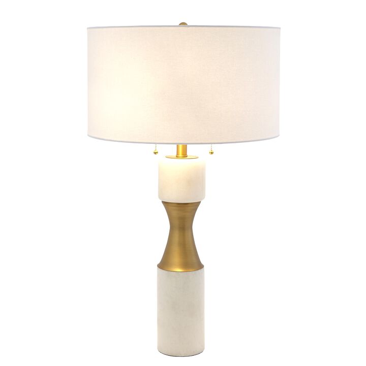 Marble Cinch Lamp-White