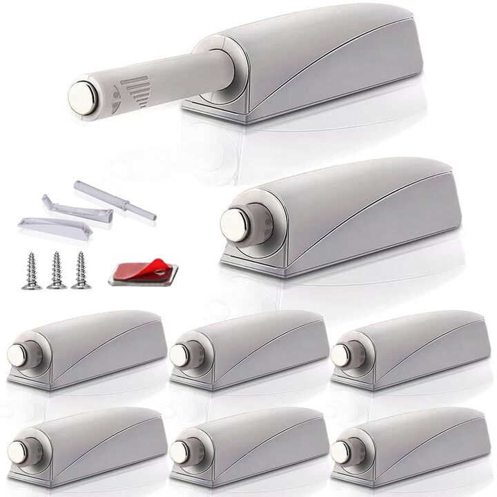 Push to Open Door Latch Cabinet Hardware CBRIVE 8 Pack Magnetic Push Latches & Lock for Hidden Door Heavy Duty Magnet Push Relea