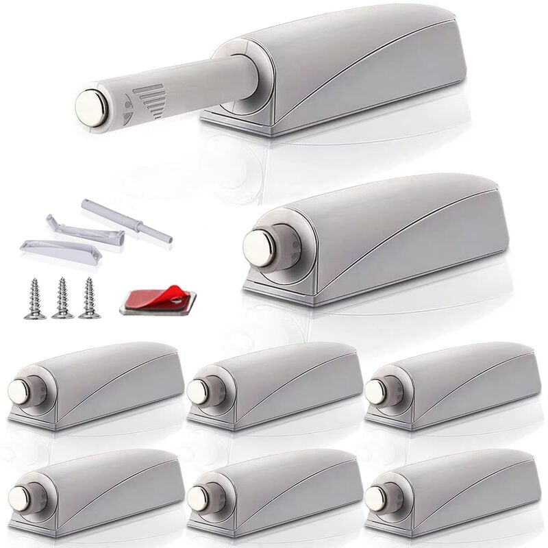 Push to Open Door Latch Cabinet Hardware CBRIVE 8 Pack Magnetic Push Latches & Lock for Hidden Door Heavy Duty Magnet Push Relea