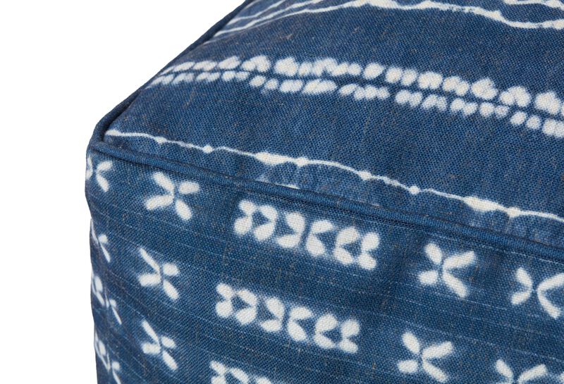 Poufs PF0008 Indigo / Ivory 24"W x 24"D x 8"H