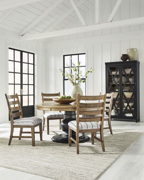 Ridgester Round 5-Piece Dining Set in Brown