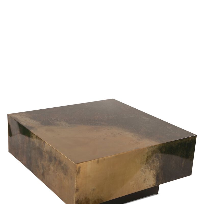 World Interiors St. George 35" Coffee Table in Oxidized Copper image number 2