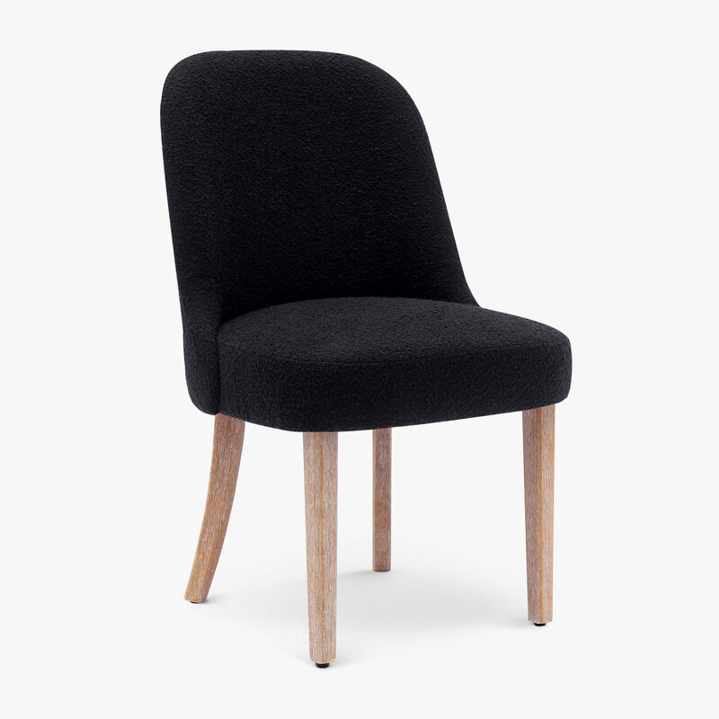 WestinTrends Genevieve Mid-Century Modern Upholstered Boucle Dining Chair