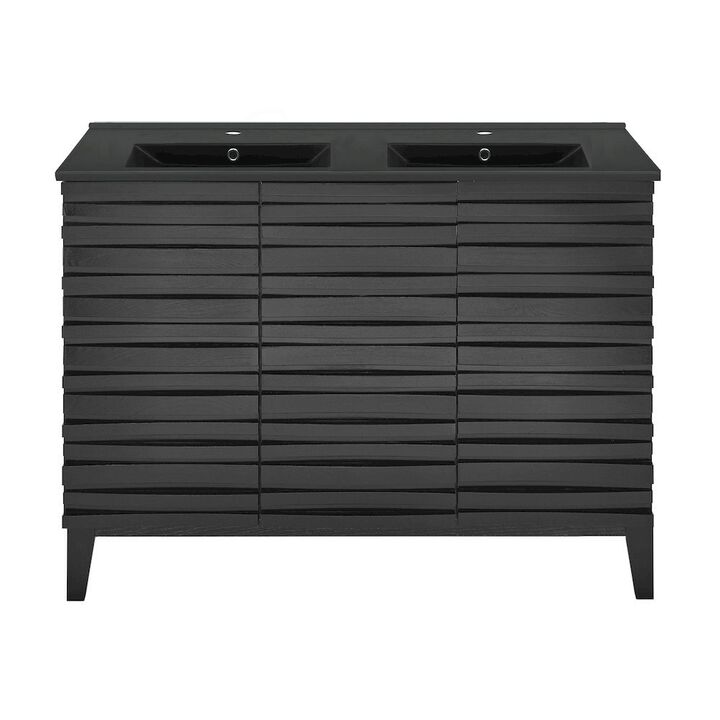 Cascade 48 in. Bathroom Vanity with 3-Hole Ceramic Sink Top