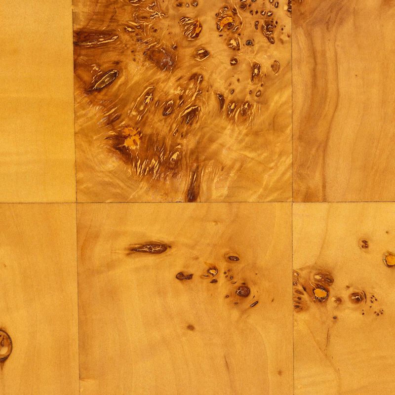 bali & pari Kayla Modern and Contemporary Natural Light Mappa Burl Wood 2 Drawer Nightstand