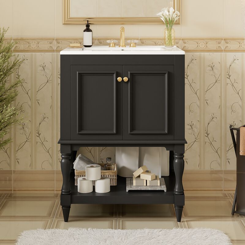 Bathroom Vanity with Ceramic Sink image number 4