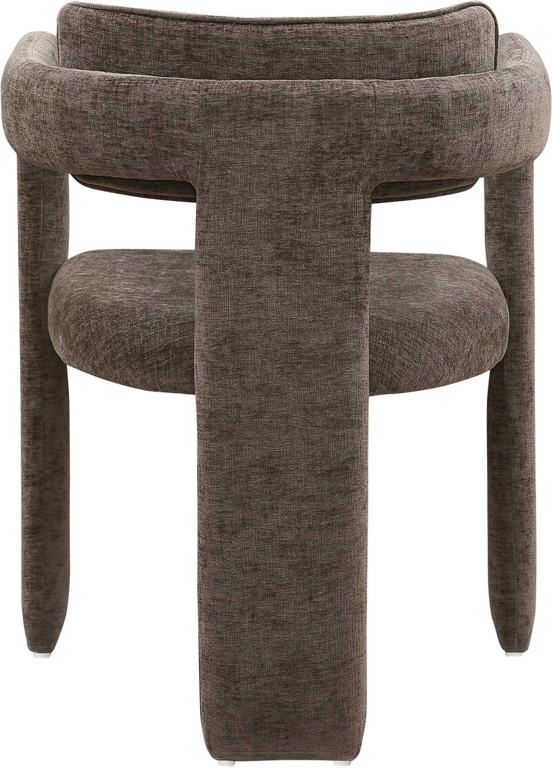 Meridian Furniture Brenda Brown Chenille Fabric Dining Chair, Set of 2