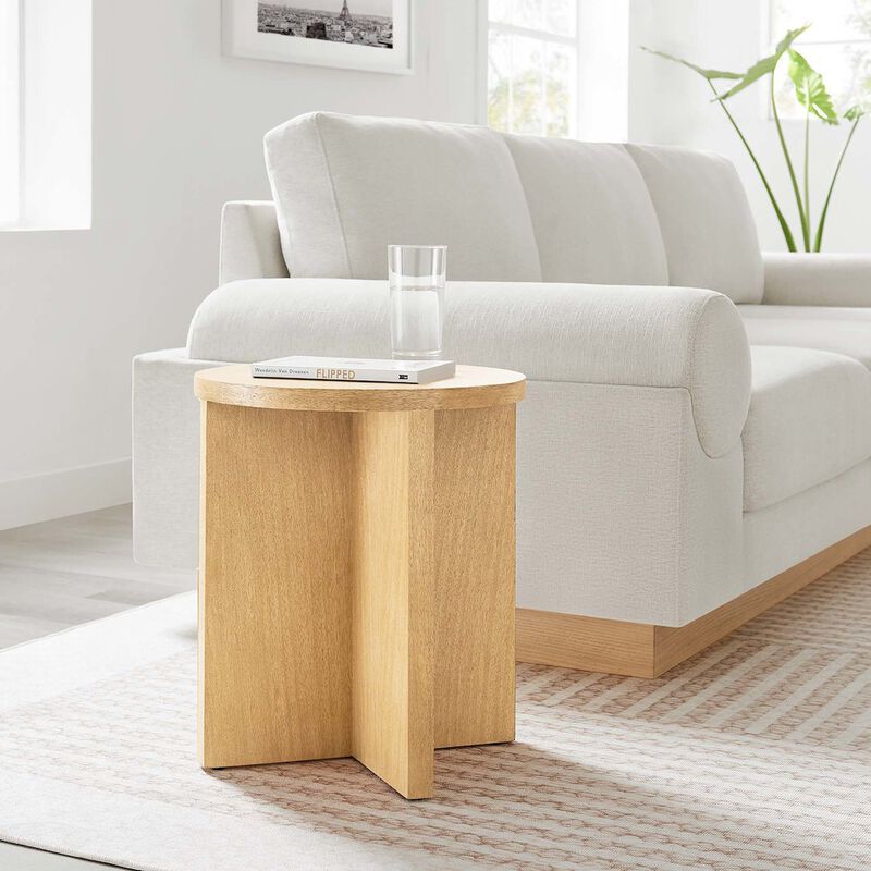 Silas Round Wood Side Table image number 6