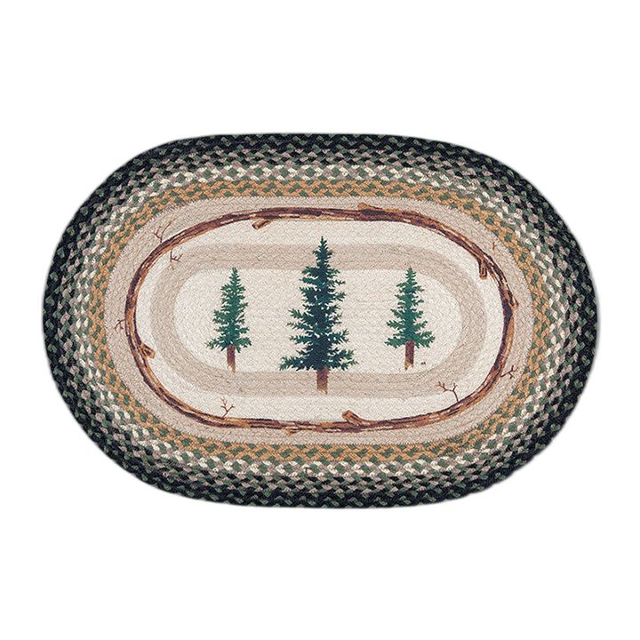 Earth Rugs Op-116 Tall Timbers Oval Patch 20 X 30