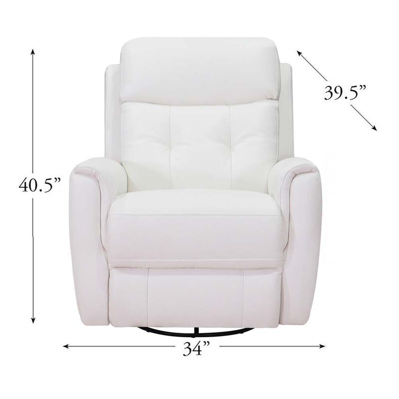 Torino Power Headrest Swivel Glider Leather Recliner