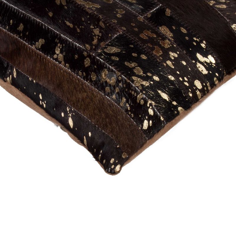 Luxury Cowhide Decorative Throw Pillow &ndash; Soft Leather Accent Cushion for Living Room