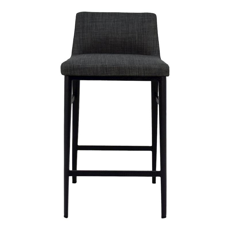Starlight Canyon Home Modern Bar Stool Gray Upholstered Seating Comfy Bar Stool With Steel Frame image number 2