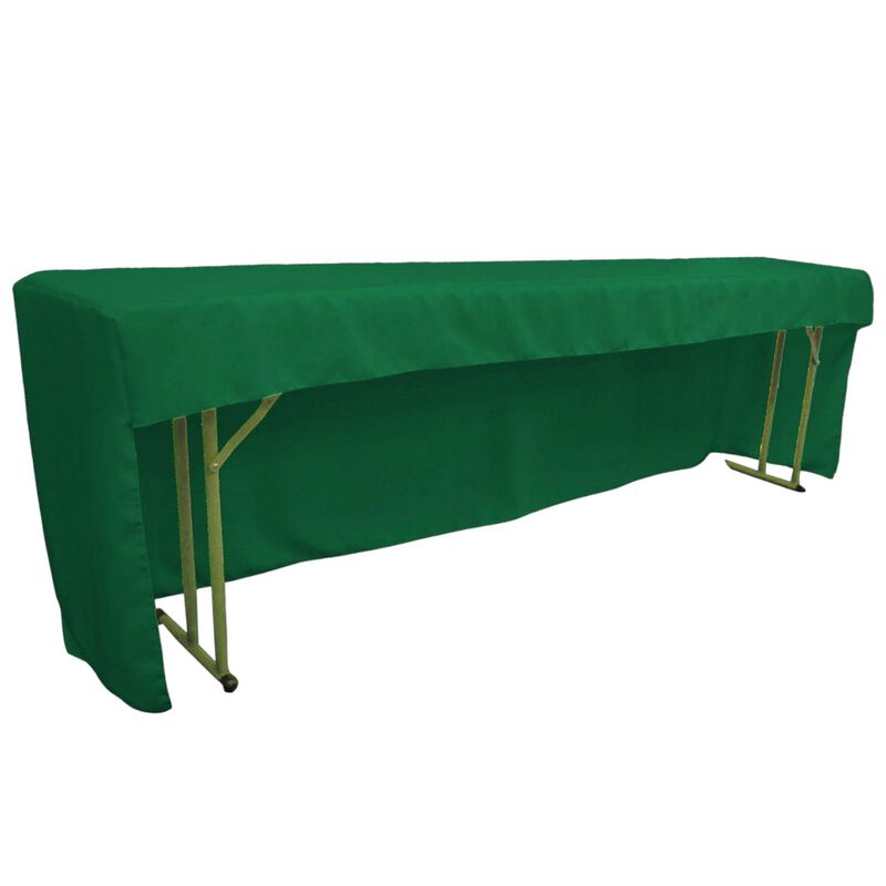 96x18 Inch Open Back Tablecloth Polyester Poplin Fitted Display Table Cover image number 0