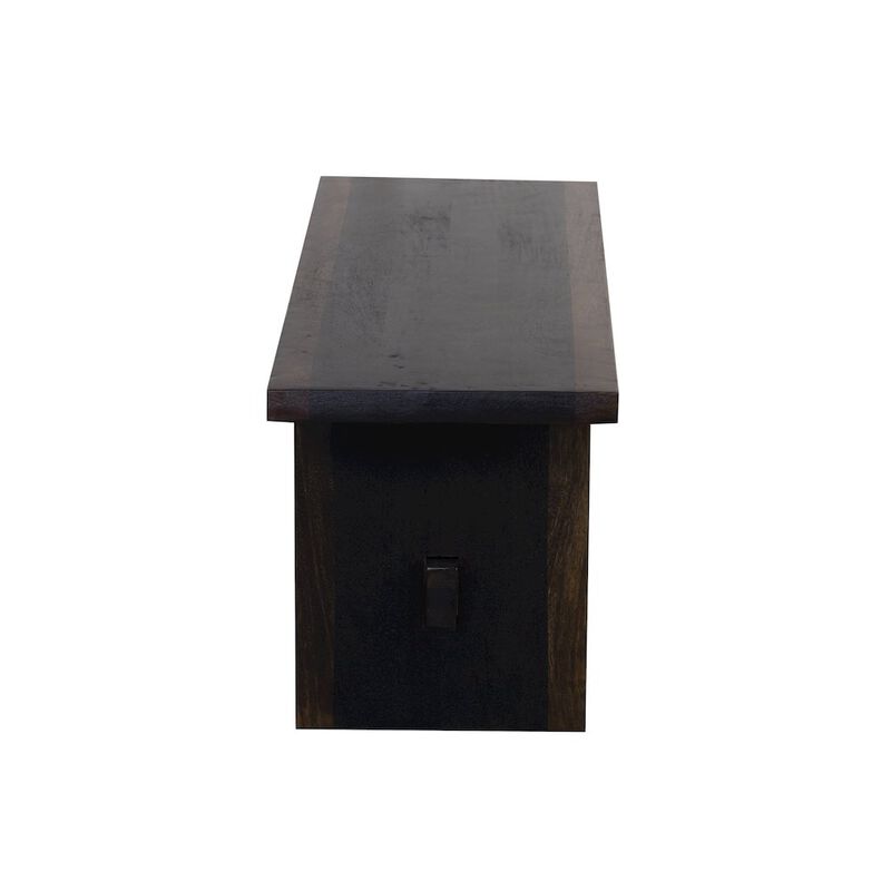 Porter Designs Udo Solid Wood Dining Bench, Black image number 4