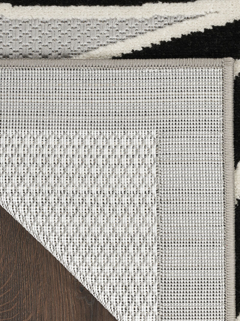 Aloha ALH33 Black/White 2'3" x 12' Rug