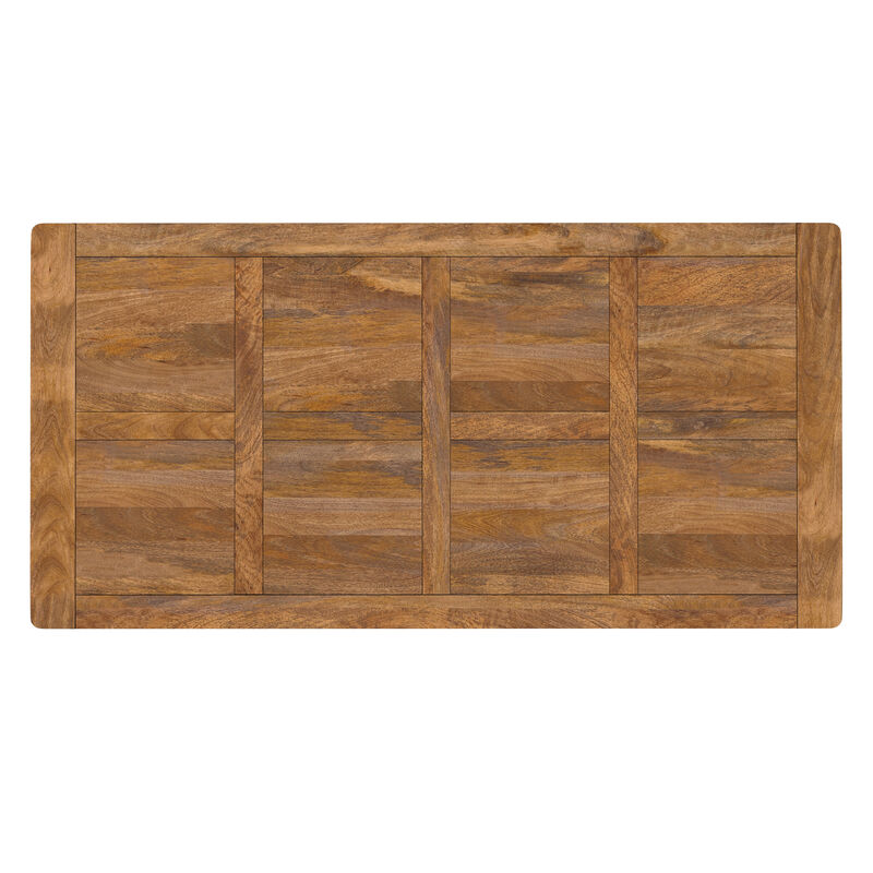 Campbell 72 inch x 36 inch Rectangle Modern Industrial Dining Table in Burnt Wax image number 7