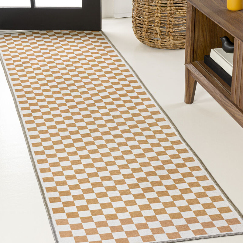 Ainsley Modern Cottage Checkerboard Washable Indoor Area Rug image number 3