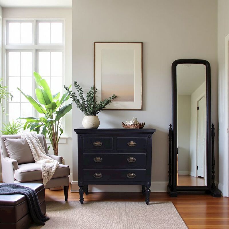 Starlight Canyon Home Black Chest of Drawers &ndash; 4 Drawer Dresser for Bedroom Wooden Storage