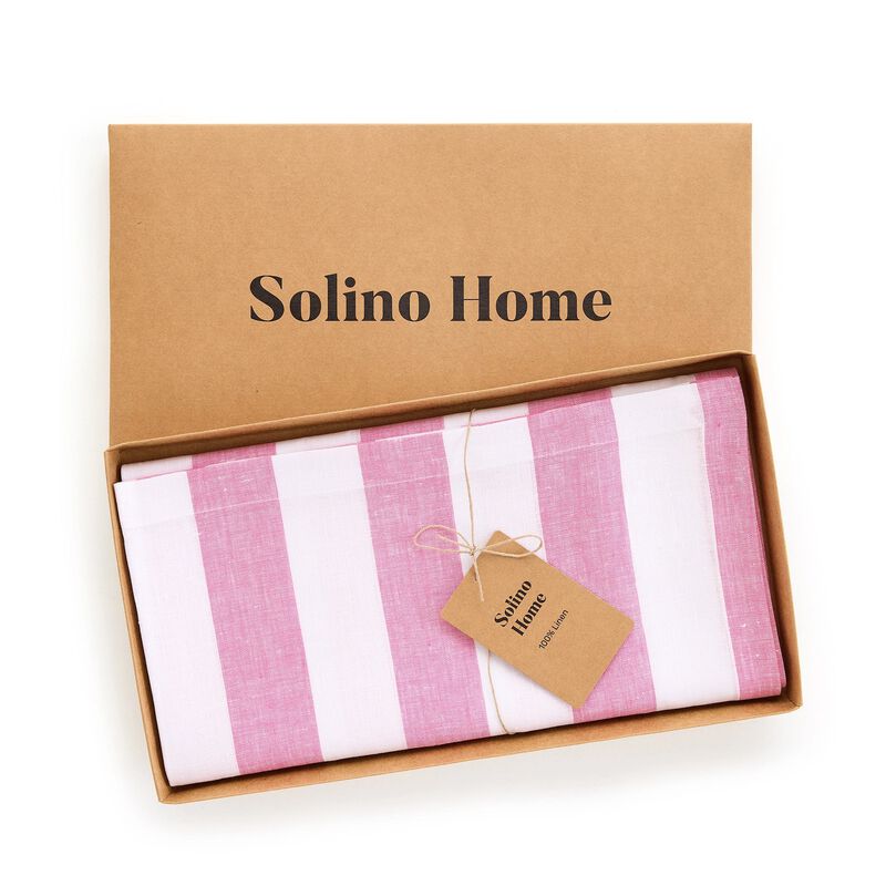 Linen Table Throw - Cabana Stripe image number 3